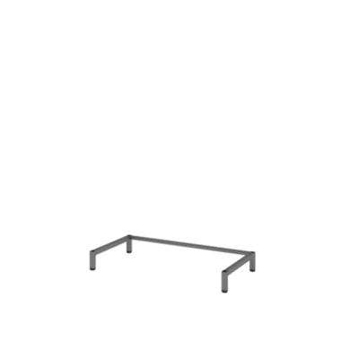 Hammerbacher Sockel Regal FlexWall 798 x 102 x 398 mm (B x H x T) Stahl graphit