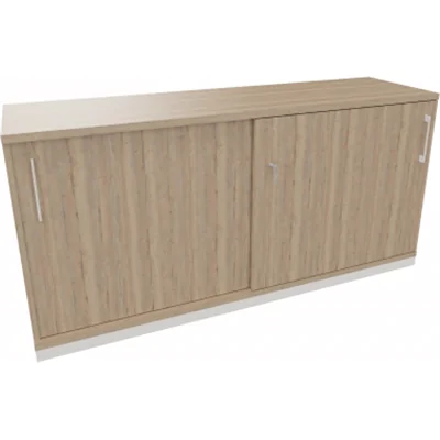 Schiebetürenschrank 2OH B1600xT442xH781mm ws/Eiche Nat