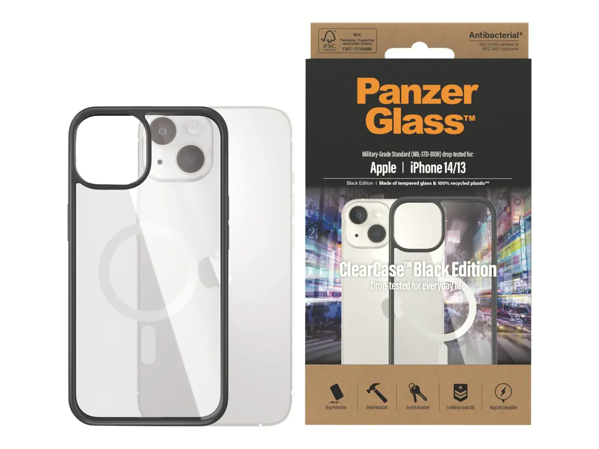 PanzerGlass MAGSAFE CLEARCASE BLACK FRAME APPLE IPHONE 2022 6.1in