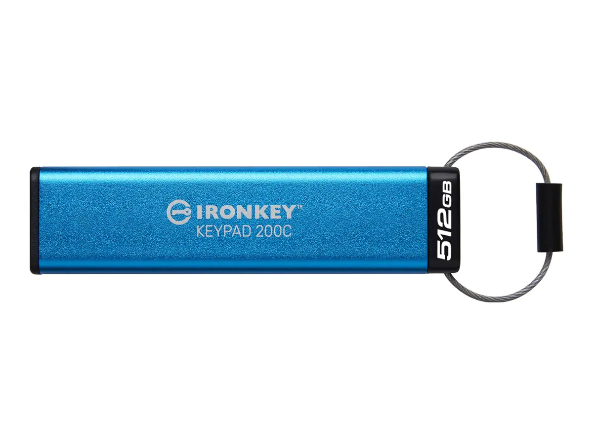 Kingston IronKey Keypad 200C - USB-Flash-Laufwerk - verschlüsselt - FIPS 140-3 Level 3 - 512 GB - USB 3.2 Gen 1 Kingston IronKey Keypad 200C - USB-Flash-Laufwerk - verschlüsselt - FIPS 140-3 Level 3 - 512 GB - USB 3.2 Gen 1