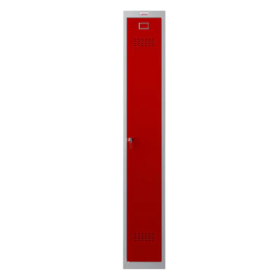 Phoenix Kleiderspind Personal Locker 300 x 1.830 x 500 mm (B x H x T) 1 Abteil Stahl, pulverbeschichtet Farbe der Front: rot Farbe des Korpus: grau