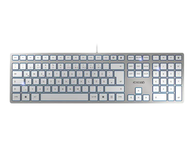 CHERRY KC 6000 SLIM - Tastatur - USB-C - QWERTZ - Deutsch - Tastenschalter: CHERRY SX - Silber CHERRY KC 6000 SLIM - Tastatur - USB-C - QWERTZ - Deutsch - Tastenschalter: CHERRY SX - Silber