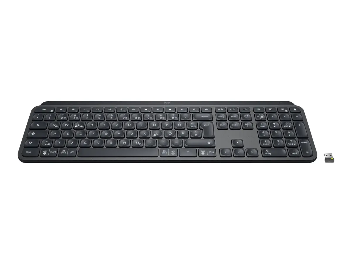 Logitech MX Keys - Tastatur - hinterleuchtet - Bluetooth - QWERTZ - Deutsch - Graphite Logitech MX Keys - Tastatur - hinterleuchtet - Bluetooth - QWERTZ - Deutsch - Graphite