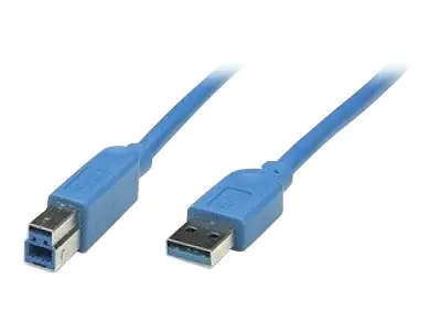 TECHly - USB-Kabel - USB Typ A (M) zu USB Type B (M) - USB 3.0 - 300 V - 50 cm - geformt - Blau