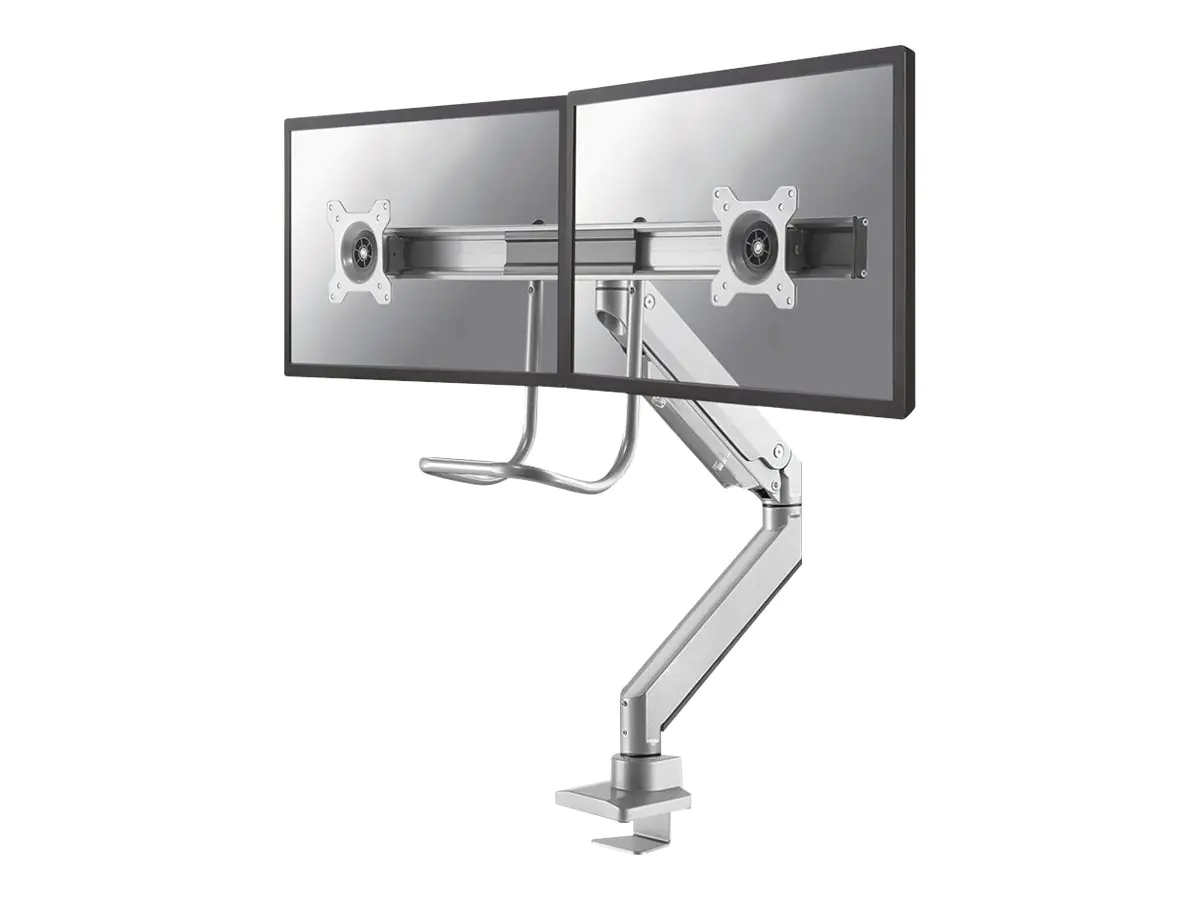 Neomounts NM-D775DX - Befestigungskit - Voll beweglich - für 2 LCD-Displays - Silber - Bildschirmgröße: 25.4-81.3 cm (10"-32") - Klemmmontage, Tülle, Tischmontage