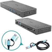 i-Tec - Dockingstation - USB-C / USB4 / USB 3.0 Thunderbolt 3 / Thunderbolt 4 - 2 x DP, 3 x HDMI - 1GbE - 160 Watt - Europa i-Tec - Dockingstation - USB-C / USB4 / USB 3.0 Thunderbolt 3 / Thunderbolt 4 - 2 x DP, 3 x HDMI - 1GbE - 160 Watt - Europa