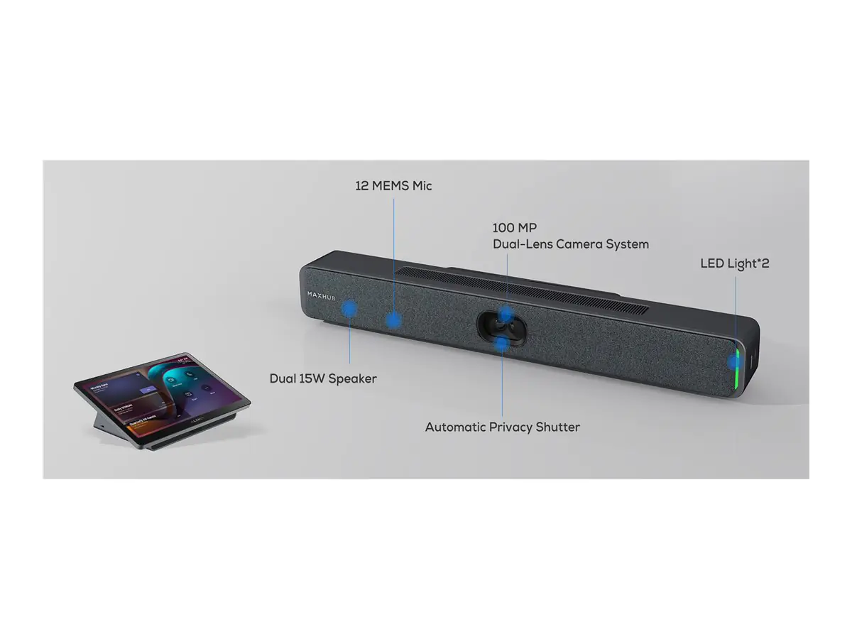 Guangzhou Shirui MAXHUB XBAR V50 - For Microsoft Teams Rooms - Kit für Videokonferenzen (Touchkonsole, Videoleiste) V50 KIT