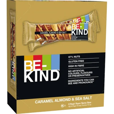 BE-KIND Nussriegel CARAMEL ALMOND SEA SALT 12 x 40 g/Pack. BE-KIND Nussriegel CARAMEL ALMOND SEA SALT 12 x 40 g/Pack.