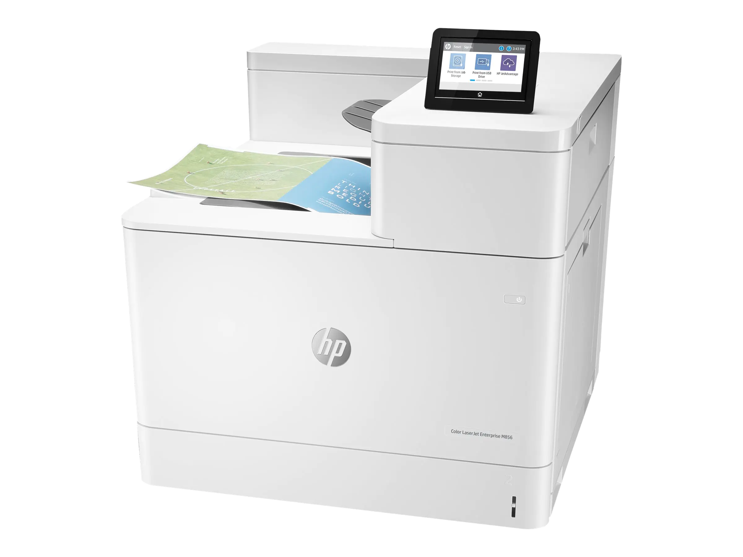HP Color LaserJet Enterprise M856dn - Drucker - Farbe - Duplex - Laser - A3/Ledger - 1200 x 1200 dpi - bis zu 56 Seiten/Min. (einfarbig)/ bis zu 56 Seiten/Min. (Farbe) - Kapazität: 650 Blätter - USB 2.0, Gigabit LAN, USB 2.0-Host HP Color LaserJet Enterprise M856dn - Drucker - Farbe - Duplex - Laser - A3/Ledger - 1200 x 1200 dpi - bis zu 56 Seiten/Min. (einfarbig)/ bis zu 56 Seiten/Min. (Farbe) - Kapazität: 650 Blätter - USB 2.0, Gigabit LAN, USB 2.0-Host