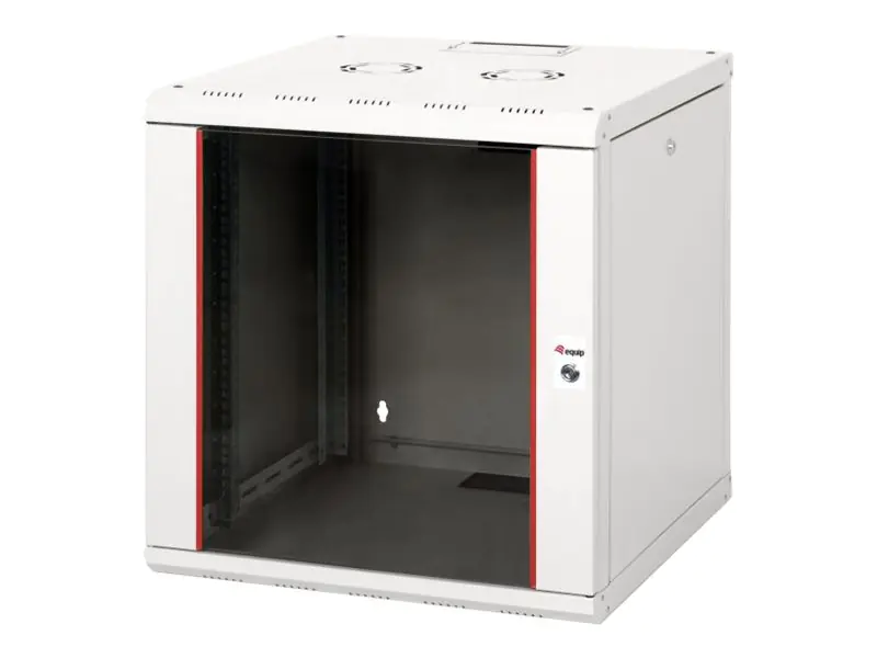 Equip Pro Mount - Schrank Netzwerkschrank - 600x600 mm, mit Glastür, abnehmbare und abschließbare Paneele, montiert - geeignet für Wandmontage - RAL 7035, Hellgrau - 12U - 48.3 cm (19") EPM-12-6060-G-CBAA