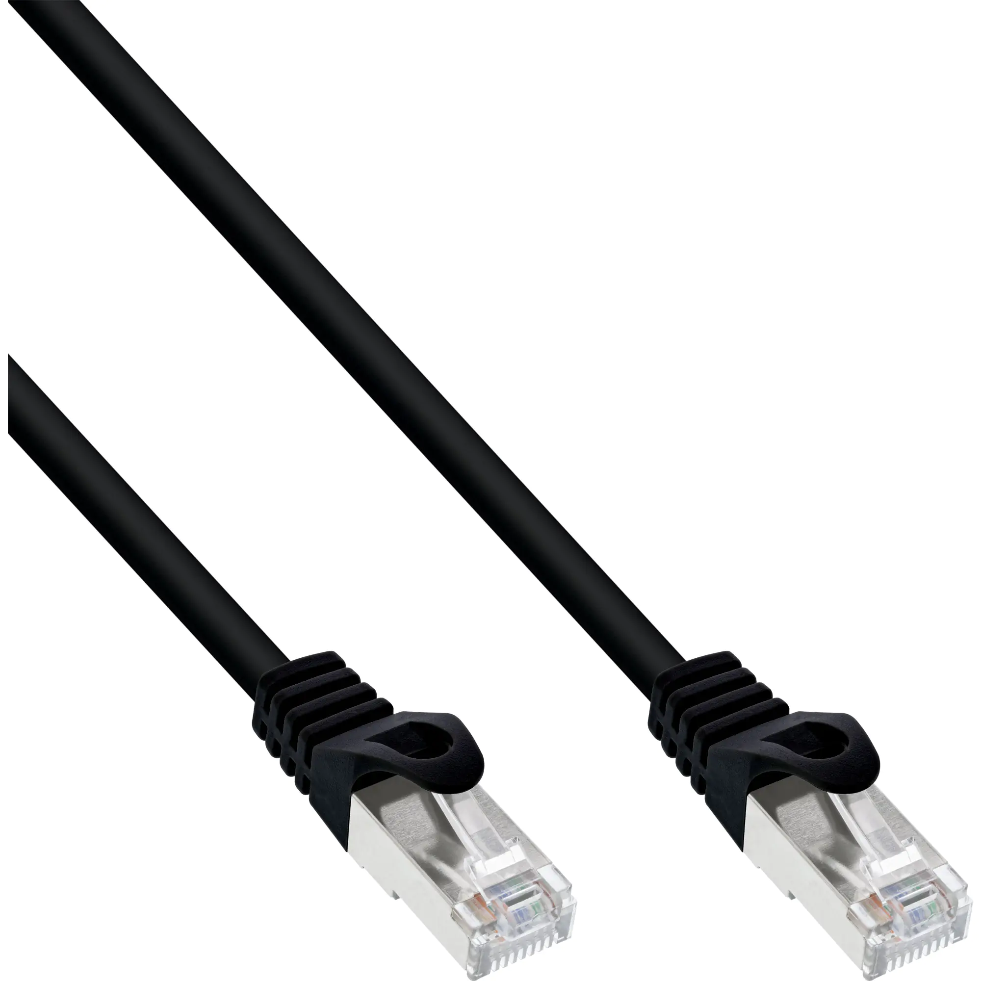 InLine - Patch-Kabel - RJ-45 (M) zu RJ-45 (M) - 10 m - SFTP - CAT 5e - geformt - Schwarz