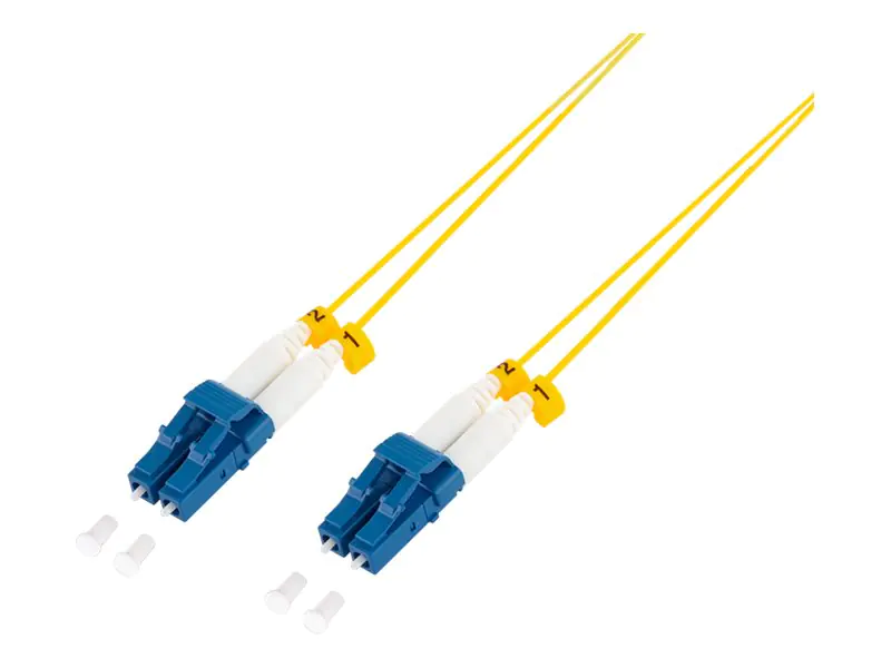 LogiLink Patchkabel OS2 LWL 2m LC-LC Duplex G657.A2 extra duenn gelb - 2 m - Duplex