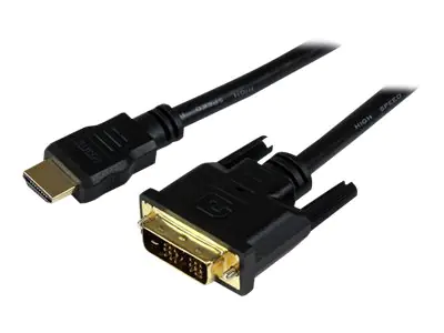 StarTech 1,5m HDMI auf DVI-D Kabel - St/St - HDMI Stecker / DVI Stecker Adapterkabel - Adapterkabel - DVI-D männlich zu HDMI männlich - 1.5 m - abgeschirmt - Schwarz