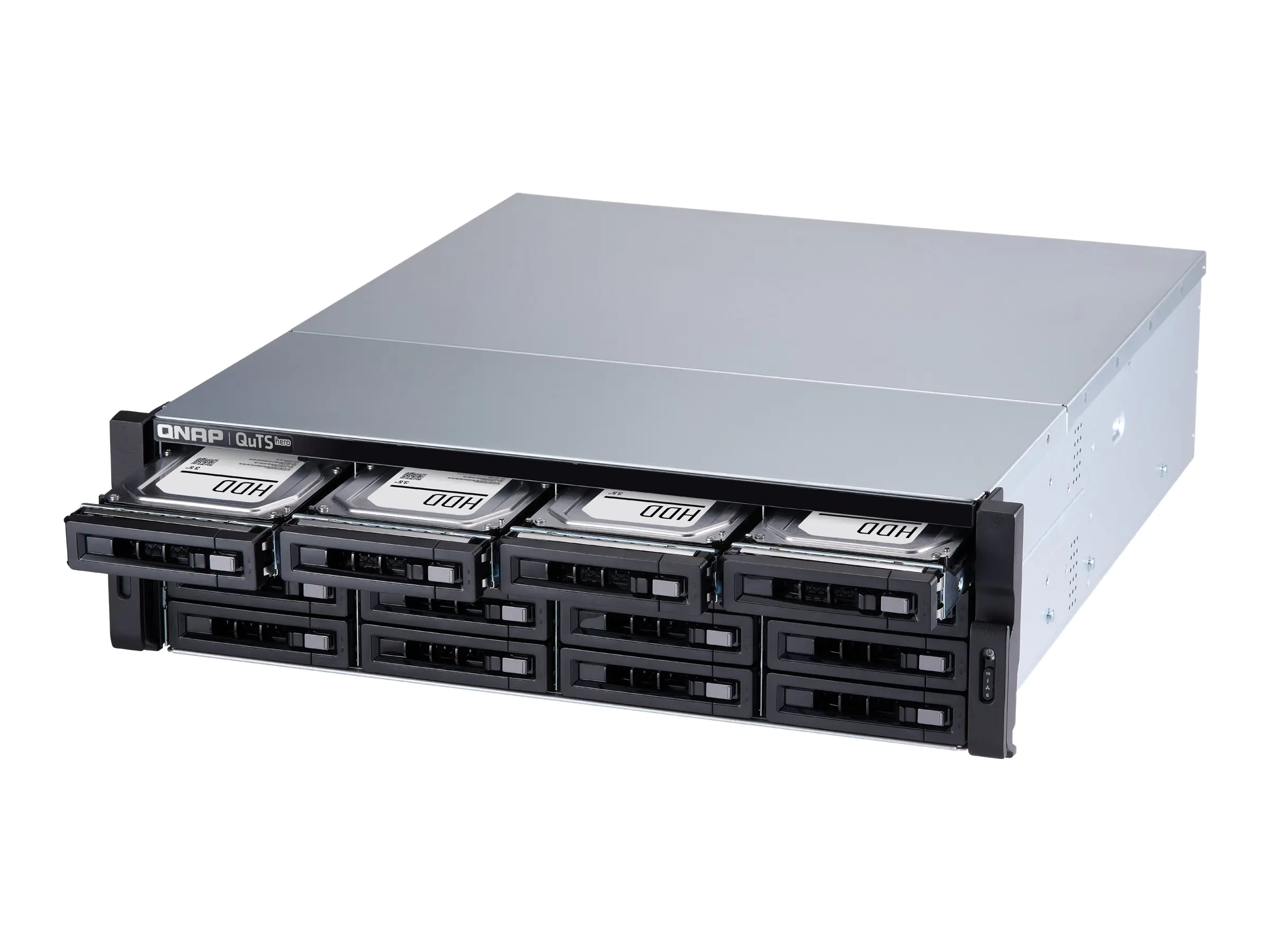 QNAP TS-H1677XU-RP - NAS-Server - 16 Schächte - Rack - einbaufähig - SATA 6Gb/s - RAID RAID 0, 1, 5, 6, 10, 50, JBOD, 5 Hot Spare, 6 Hot Spare, 60, 10-Hot-Spare, RAID TP - RAM 32 GB - Gigabit Ethernet / 10 Gigabit Ethernet - iSCSI Support - 3U