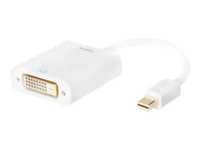 LogiLink Mini DisplayPort 1.2 to DVI Adapter (Active Type) - Videokonverter - DisplayPort - DVI - weiß