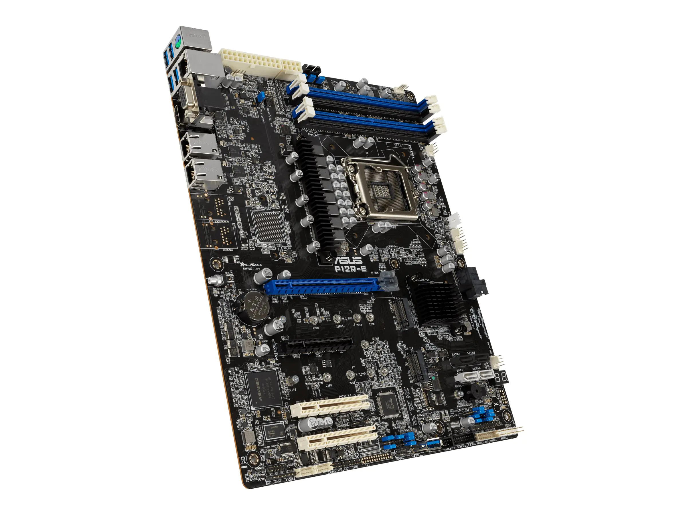 ASUS P12R-E - Motherboard - ATX - LGA1200-Sockel - C256 Chipsatz - USB 3.2 Gen 2, USB 3.2 Gen 1 - 2 x Gigabit LAN - Onboard-Grafik