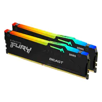 Kingston FURY Beast RGB - DDR5 - Kit - 16 GB: 2 x 8 GB - DIMM 288-PIN - 6000 MHz / PC5-48000 - CL36 - 1.35 V - ungepuffert - on-die ECC