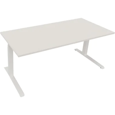 Sitz-/Stehtisch Kufe Doppels. Quad. B1800xT800xH645-1275 ws/Weiß