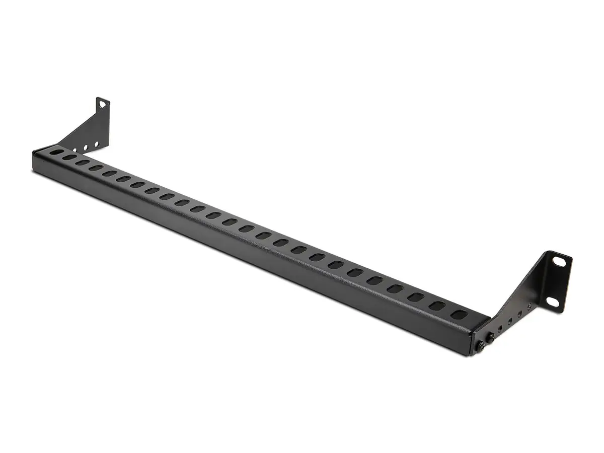 StarTech 1U Rack Mountable Cable Lacing Bar w/Adjustable Depth, Cable Support Guide For Organized 19" Racks/Cabinets, Horizontal Cable Guide For Patch Panels/Switches/PDUs - Rack Kabelmanagementführung (horizontal) - Schwarz - 1U - 48.3 cm (19")