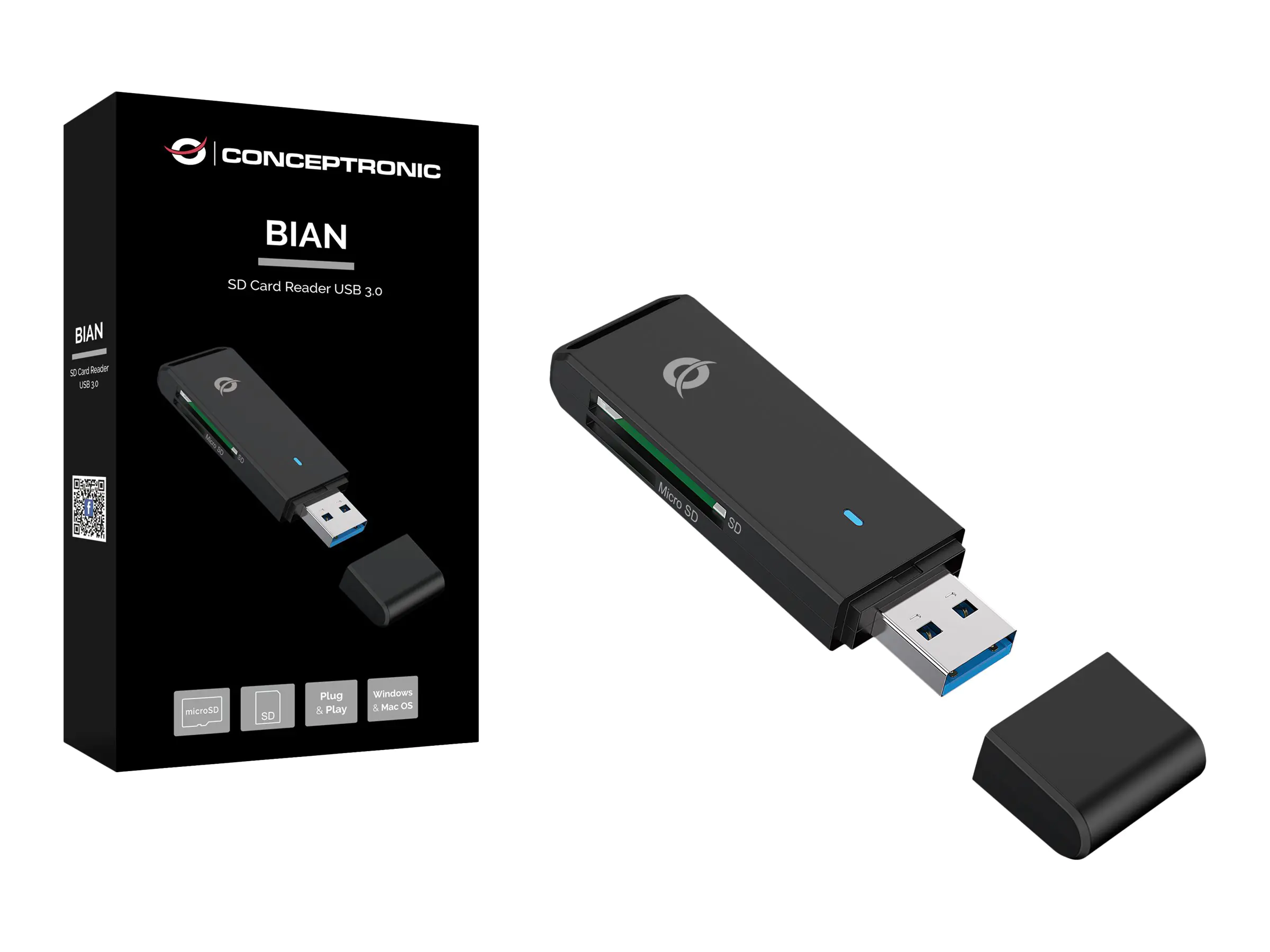 Conceptronic BIAN - Kartenleser (SD, microSD) Conceptronic BIAN - Kartenleser (SD, microSD)