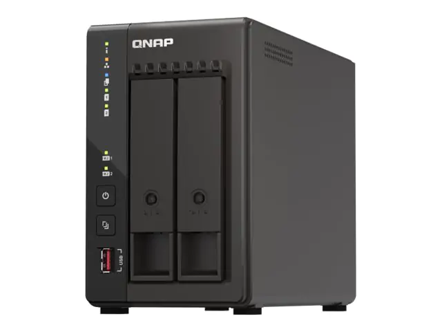 QNAP TS-253E - NAS-Server - 2 Schächte - 16 TB - SATA 6Gb/s - HDD 8 TB x 2 - RAID RAID 0, 1, JBOD - RAM 8 GB - 2.5 Gigabit Ethernet - iSCSI Support