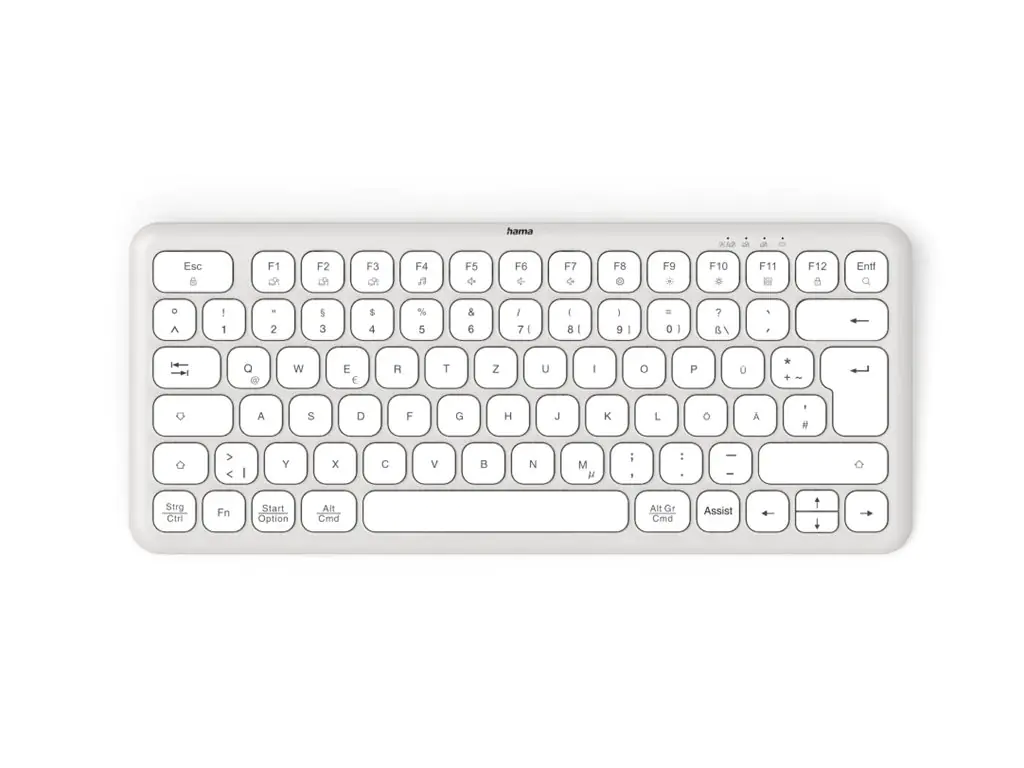 Hama WK-500 - Tastatur - Mehrgeräte - 75% - compact 00173060