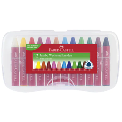 Faber-Castell Wachsmalstift Jumbo 120011 farbig sortiert 12 St./Pack. Faber-Castell Wachsmalstift Jumbo 120011 farbig sortiert 12 St./Pack.