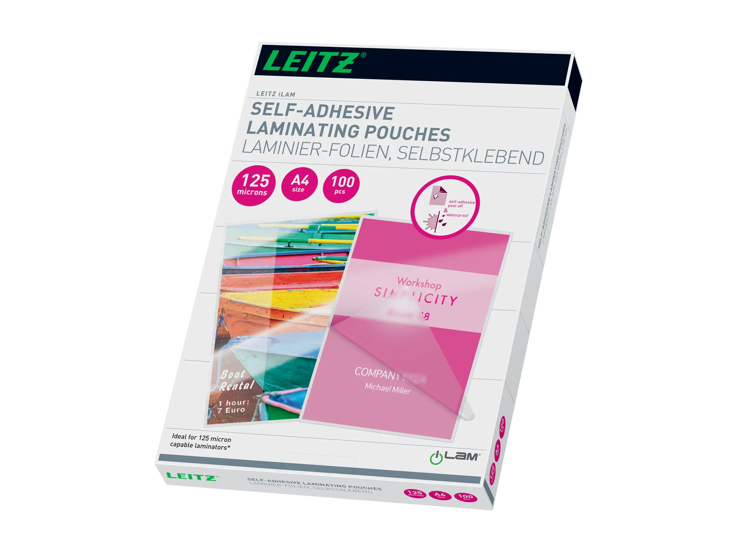 Leitz Folientasche 16925 DIN A4 125mic selbstkl. EVA 100 St./Pack.