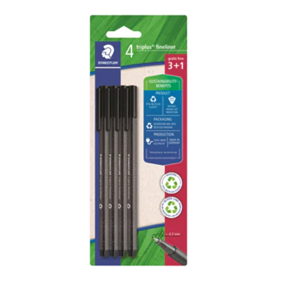 STAEDTLER® Fineliner triplus® 334 0,3mm 4 St./Pack. STAEDTLER® Fineliner triplus® 334 0,3mm 4 St./Pack.