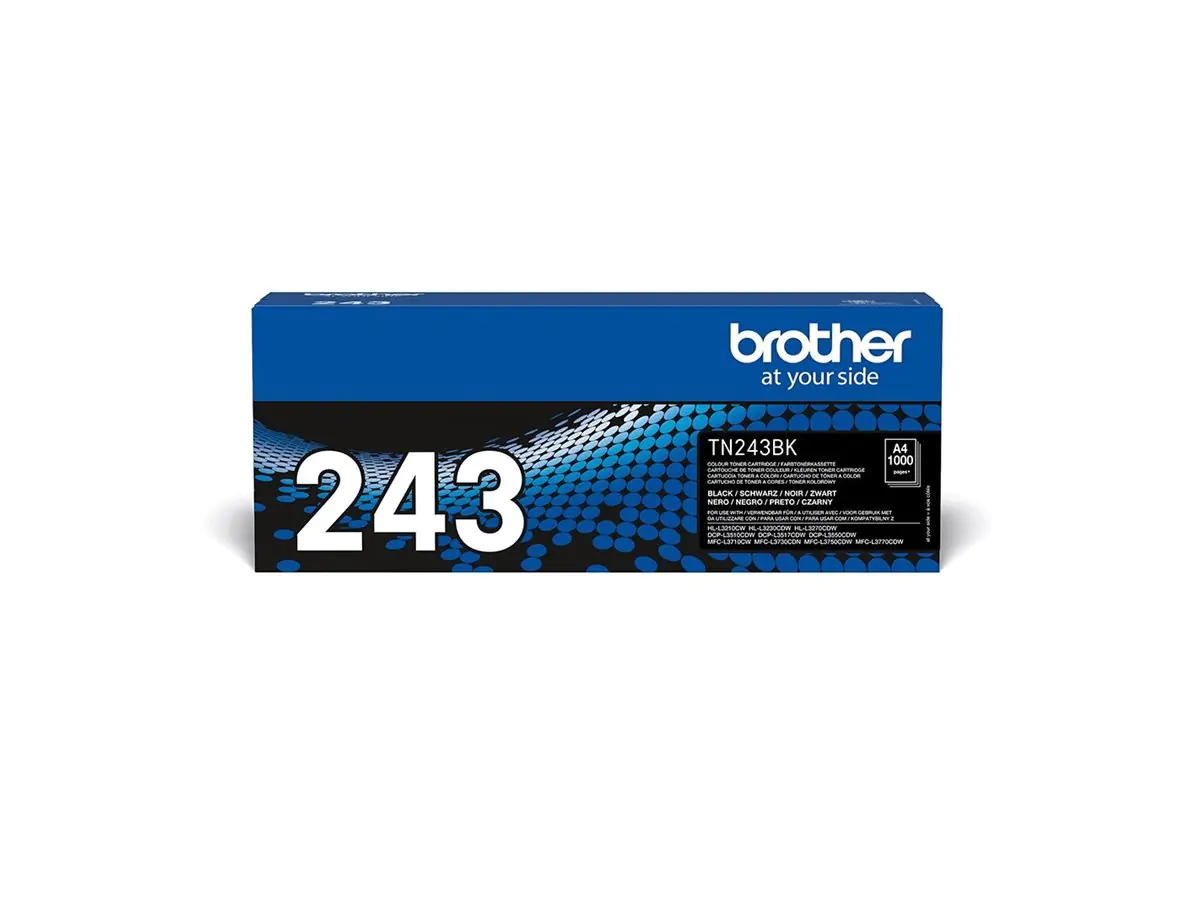 Brother TN243BK - Schwarz - Original - Tonerpatrone - für Brother DCP-L3510, L3517, L3550, HL-L3210, L3230, L3270, MFC-L3710, L3730, L3750, L3770