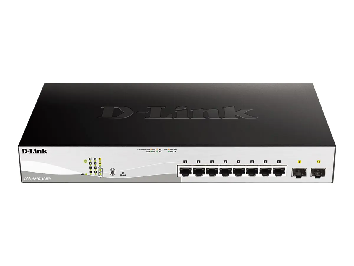 D-Link DGS 1210-10MP - Switch - L2+ - Smart - 8 x 10/100/1000 (PoE+) DGS-1210-10MP/E