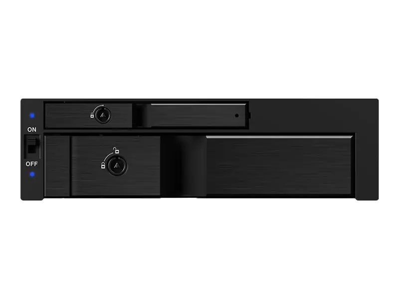 ICY BOX IB-173SSK - Mobiles Speicher-Rack - 2.5", 3.5" (6.4 cm, 8.9 cm) - Schwarz