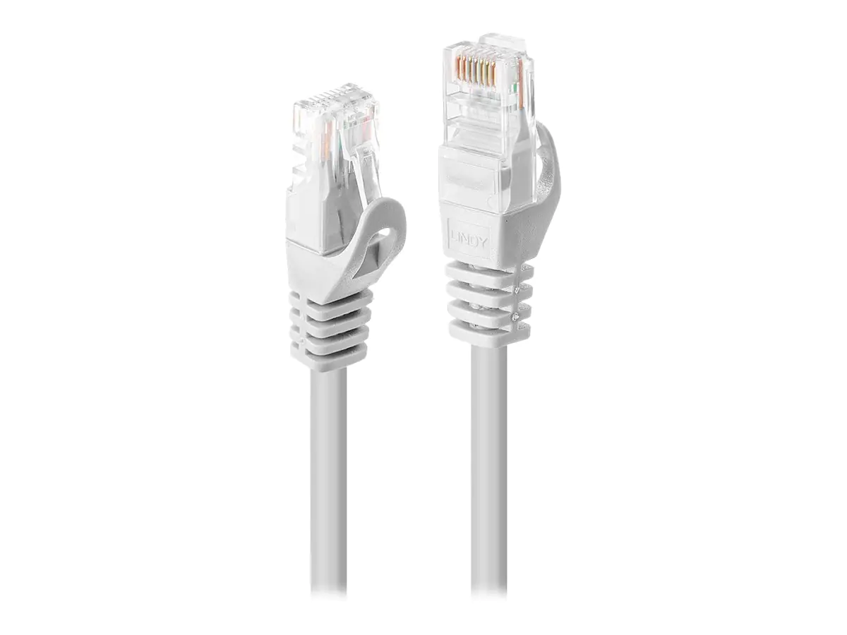 Lindy Basic - Patch-Kabel - RJ-45 (M) bis RJ-45 (M) - 50 cm - UTP - CAT 6 - geformt, ohne Haken - weiß