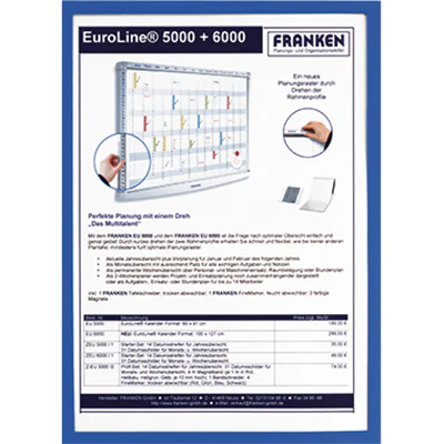 Franken Dokumentenhalter Frame It X-tra Line ITSA4M 03 DIN A4 blau Franken Dokumentenhalter Frame It X-tra Line ITSA4M 03 DIN A4 blau