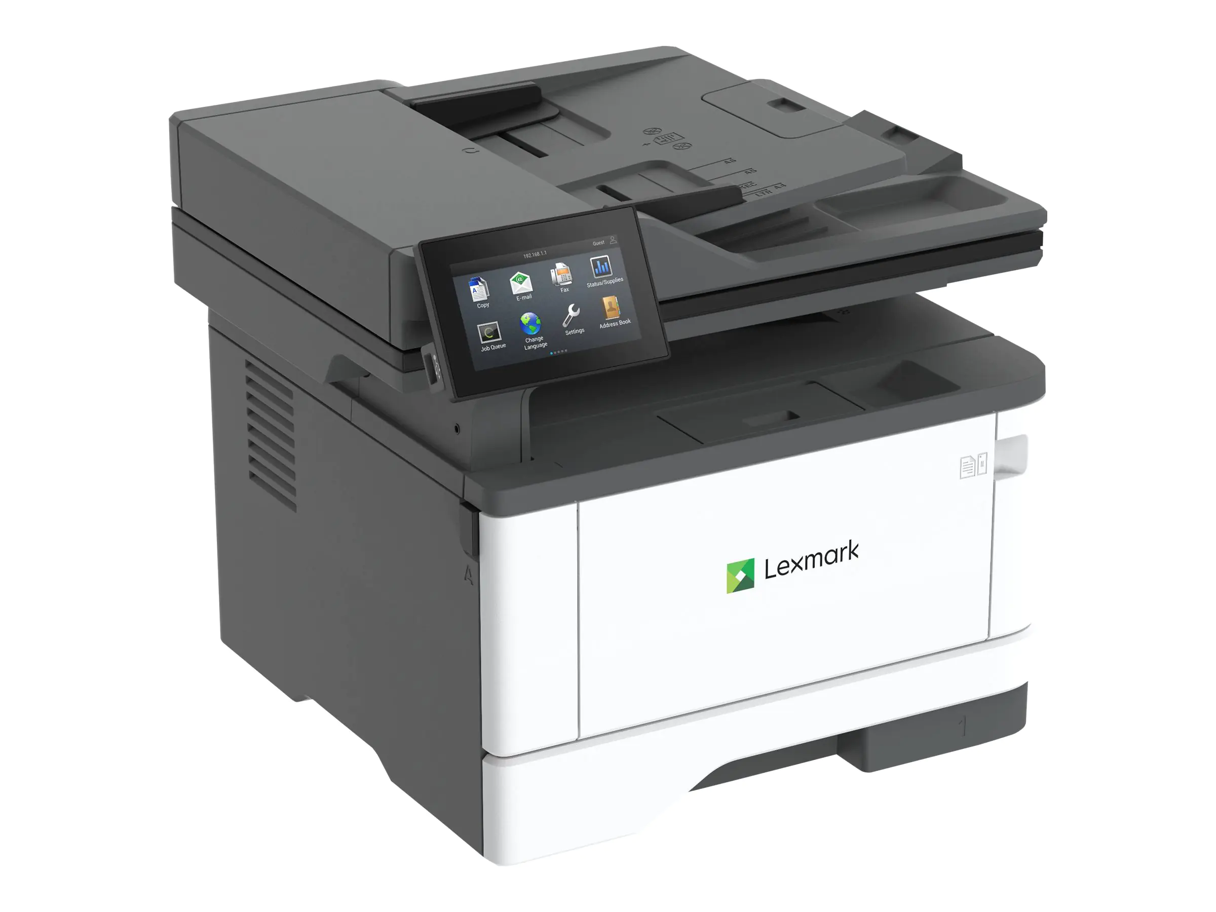 Lexmark XM3142 - Multifunktionsdrucker - s/w - Laser - A4/Legal (Medien) - bis zu 39 Seiten/Min. (Kopieren) - bis zu 40 Seiten/Min. (Drucken) - 350 Blatt - 33.6 Kbps - Gigabit LAN, USB 2.0, USB 2.0-Host, Wi-Fi
