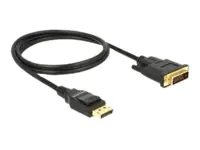 Delock - Adapterkabel - Single Link - DisplayPort (M) zu DVI-D (M) - DisplayPort 1.2a - 1 m - passiv - Schwarz