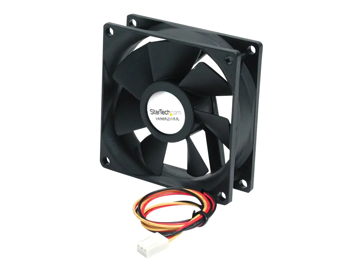 StarTech 80mm Gehäuselüfter - Lüfter 8cm für PC Gehäuse mit 3-pin Molex Stecker (80mmx80mmx25mm)