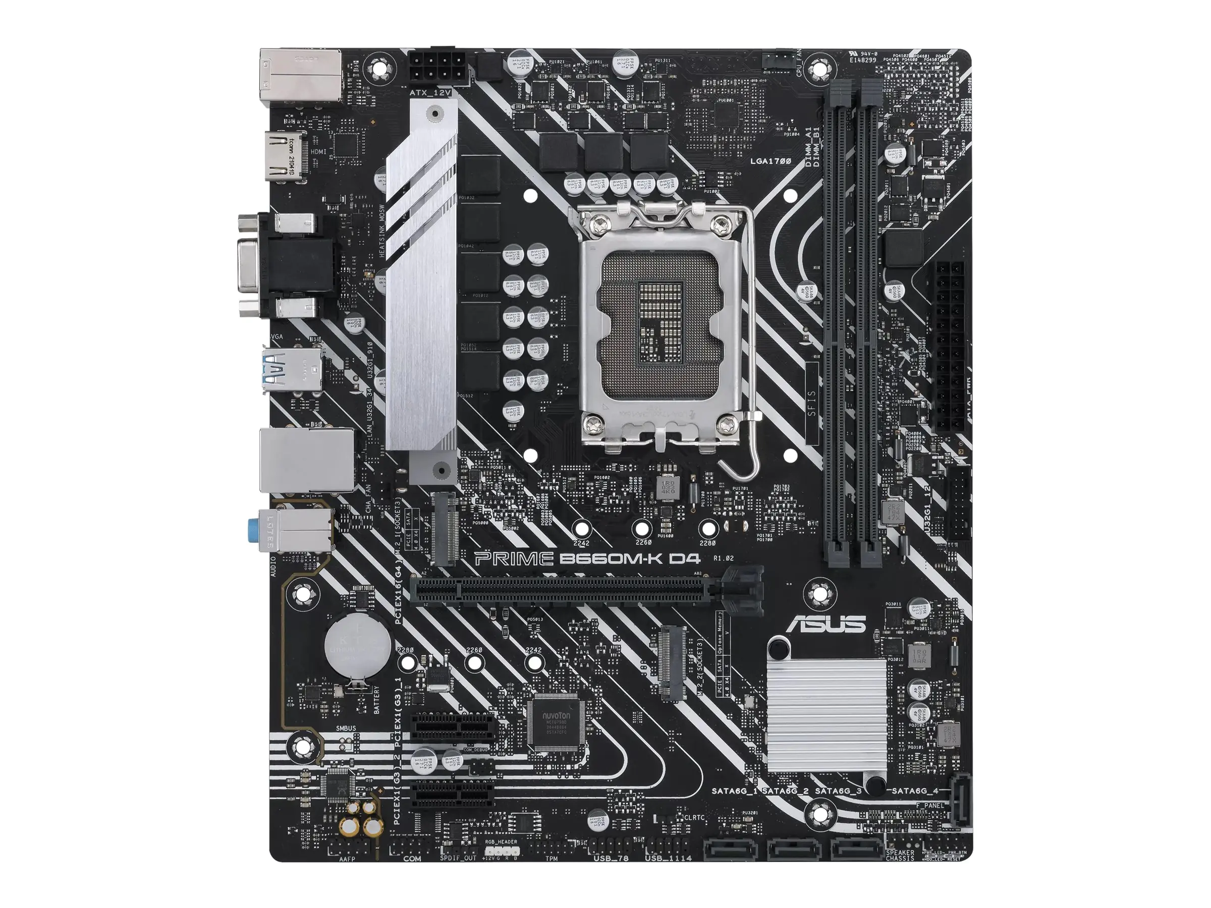 ASUS PRIME B660M-K D4 - Motherboard - micro ATX - LGA1700-Sockel - B660 Chipsatz - USB 3.2 Gen 1 - Gigabit LAN - Onboard-Grafik (CPU erforderlich) - HD Audio (8-Kanal) ASUS PRIME B660M-K D4 - Motherboard - micro ATX - LGA1700-Sockel - B660 Chipsatz - USB 3.2 Gen 1 - Gigabit LAN - Onboard-Grafik (CPU erforderlich) - HD Audio (8-Kanal)
