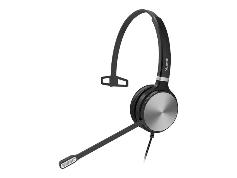 Yealink YHS36 Mono - Headset - On-Ear - kabelgebunden - Quick Disconnect - Schwarz, Silber