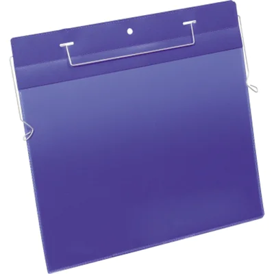 DURABLE Kennzeichnungstasche 175407 Bügel A4 quer d.bl 50 St./Pack.