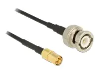Delock - Antennenkabel - BNC (M) bis SMB (M) - 2 m - Koax - Schwarz