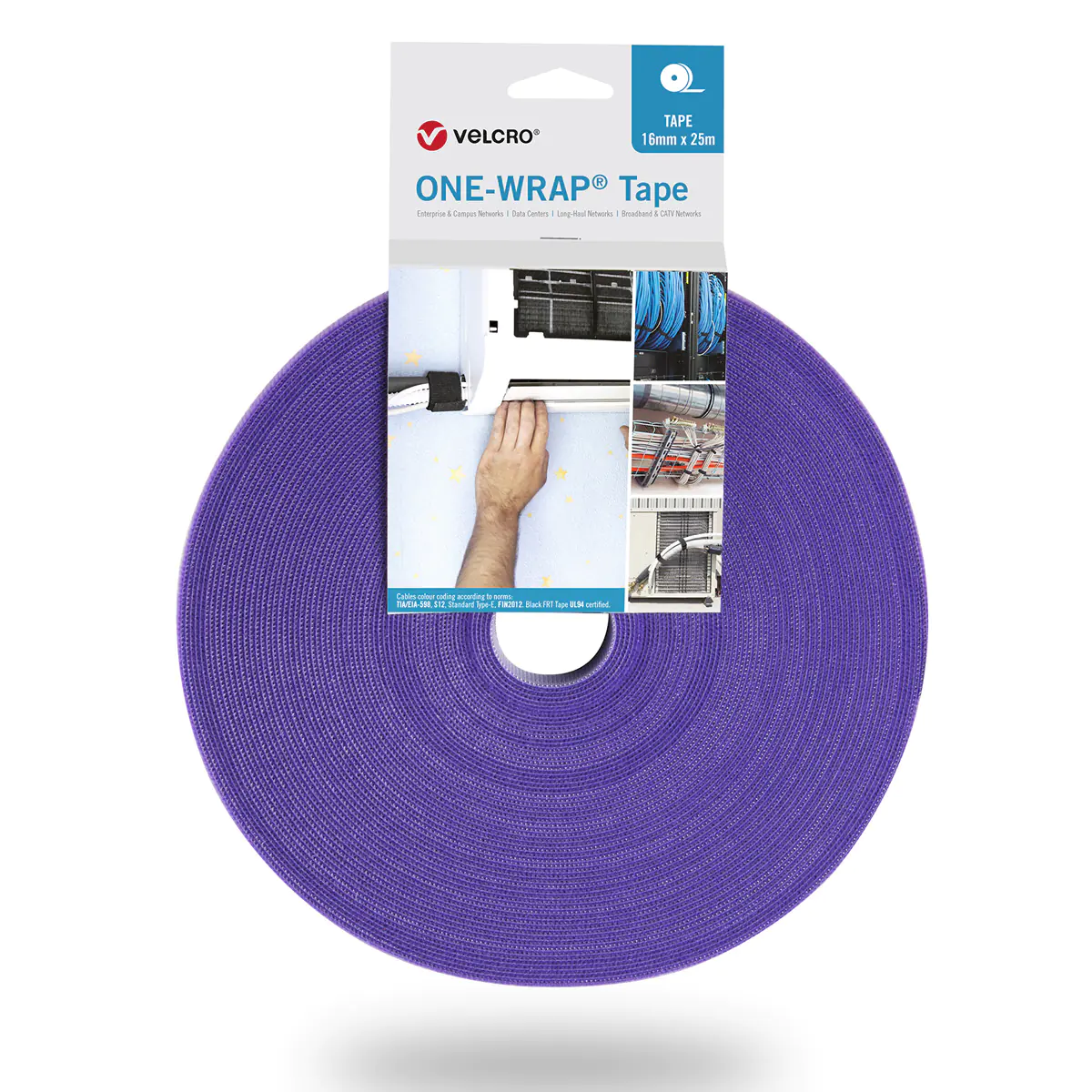 VELCRO One Wrap Band 25m 20mm Violett VEL-OW64146 VELCRO One Wrap Band 25m 20mm Violett VEL-OW64146