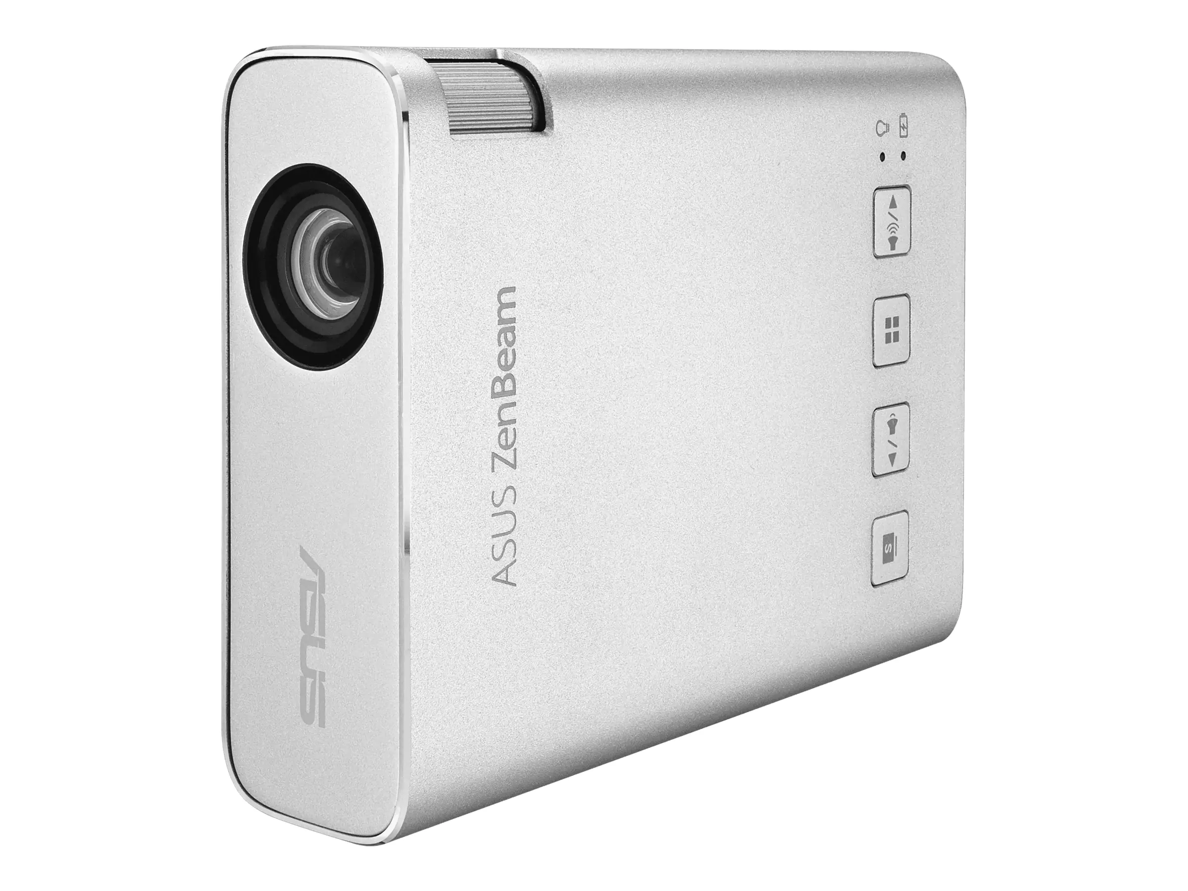 ASUS ZenBeam E1R - DLP-Projektor - LED - 200 Lumen pro LED - WVGA (854 x 480) - 16:9 - Wi-Fi - Silber