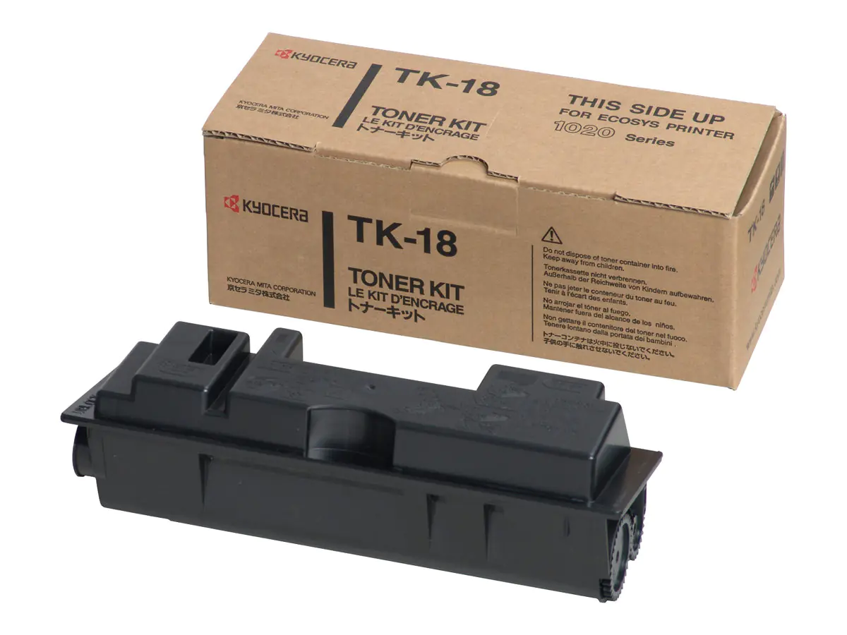 Kyocera TK 18 - Schwarz - Original - Tonersatz - für Kyocera FS-1018, FS-1118, FS-1118F MFP/KL3, FS-1118FDP MFP/KL3; FS-1020