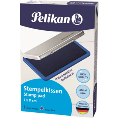 Pelikan Stempelkissen 331017 Gr.2 7x11cm Metallic-Gehäuse blau Pelikan Stempelkissen 331017 Gr.2 7x11cm Metallic-Gehäuse blau