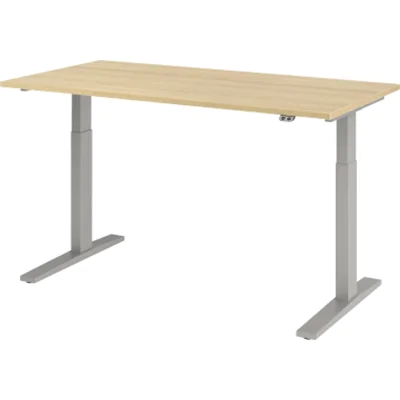 Hammerbacher Schreibt. el.160x80cm si/eiche VXMKA16/E/S