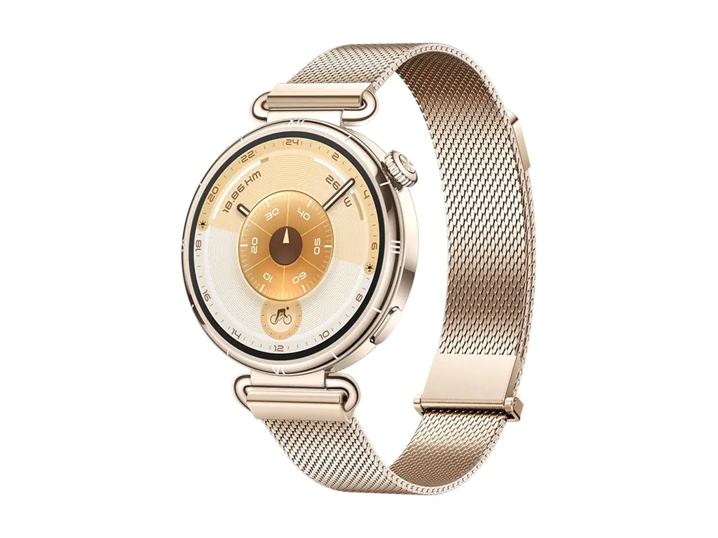 Huawei Watch GT 6 - 41 mm - Edelstahl - intelligente Uhr mit Milanese Riemen - Gold - Handgelenkgröße: 130-190 mm - Anzeige 3.4 cm (1.32") 55020FTP