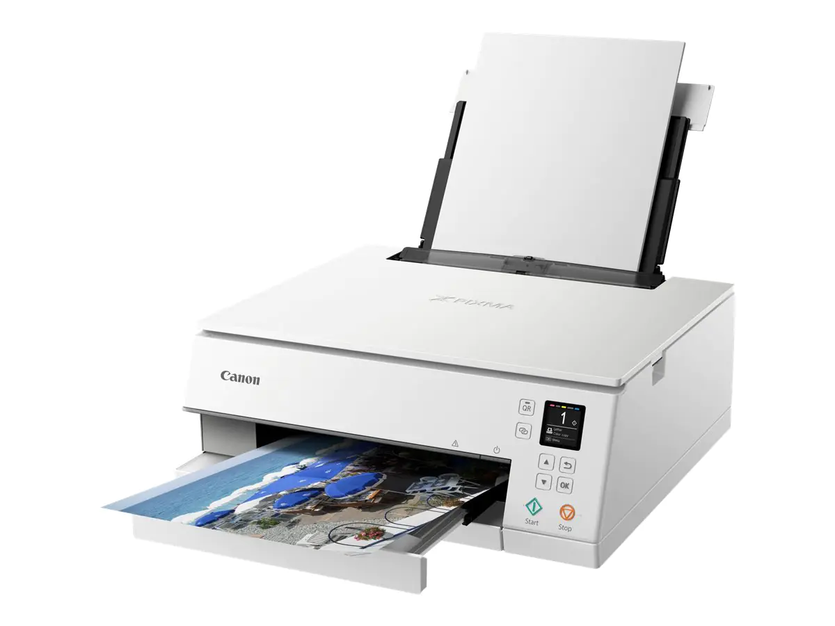 Canon PIXMA TS6351 - Multifunktionsdrucker - Farbe - Tintenstrahl - 216 x 297 mm (Original) - A4/Legal (Medien) - bis zu 15 ipm (Drucken) - 200 Blatt - USB 2.0, Wi-Fi(n), Bluetooth - weiß