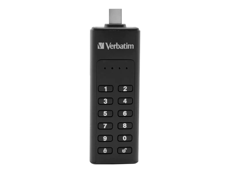 Verbatim Keypad Secure - USB-Flash-Laufwerk - verschlüsselt - 128 GB - USB-C 3.1