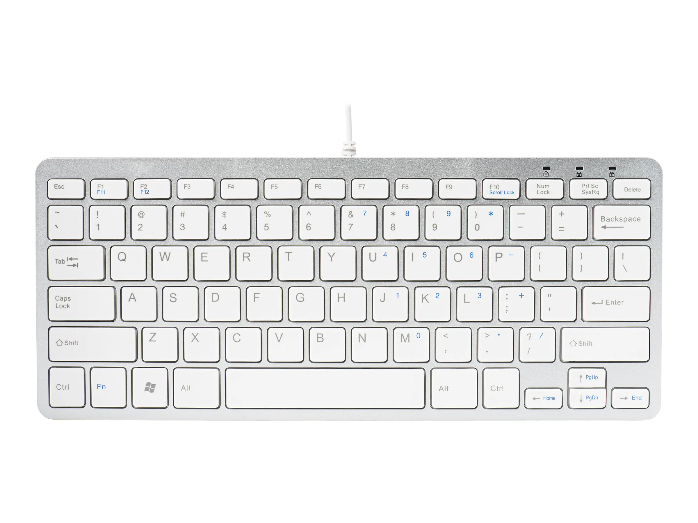 R-Go Compact Tastatur, QWERTZ (DE), weiß, drahtgebundenen - Tastatur - USB - QWERTZ - Deutsch - weiß